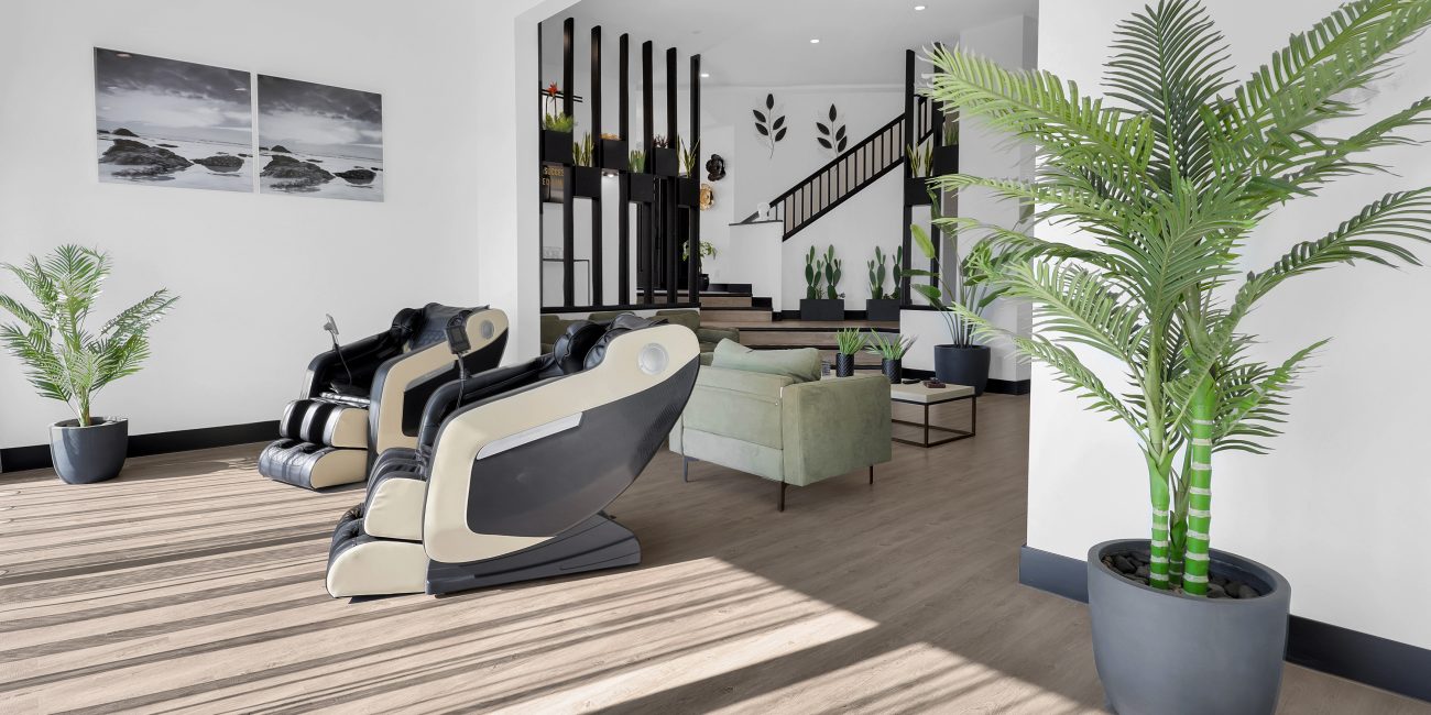 Experience luxury in the massage chairs at Uplift Recovery Center