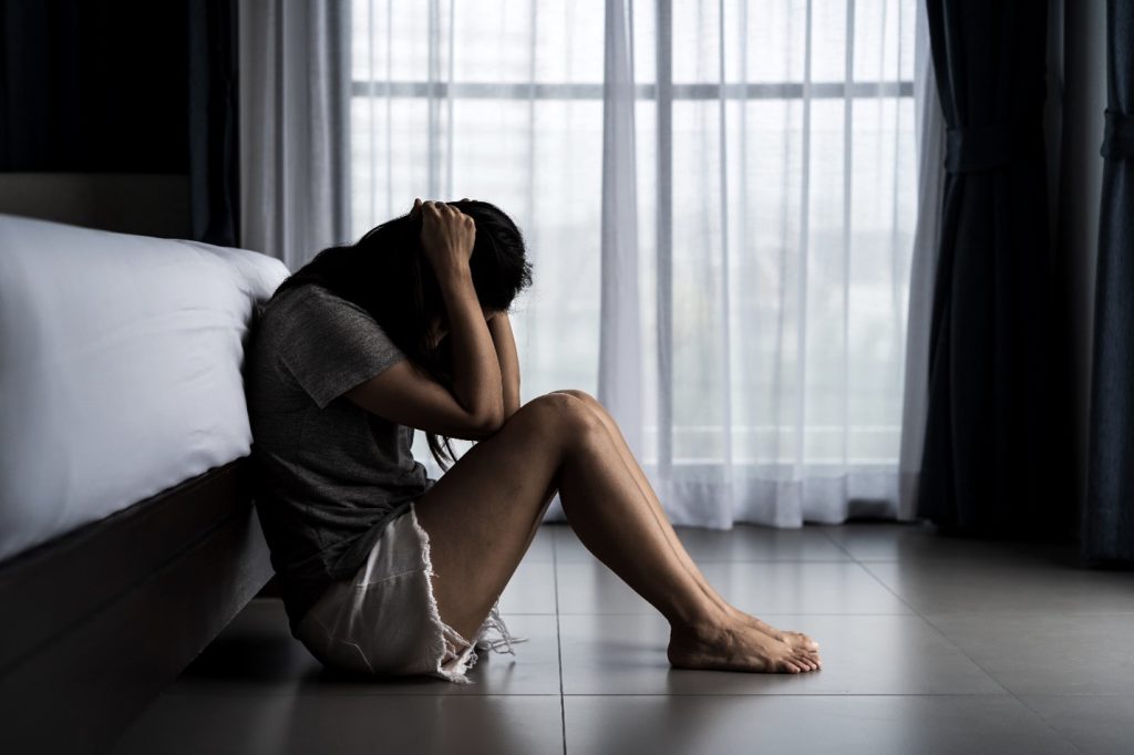 a woman suffering from halt