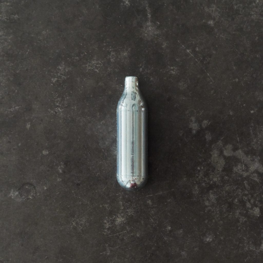 a nitrous oxide capsule, representing the dangers of whippets